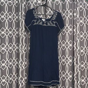 navy slip dress